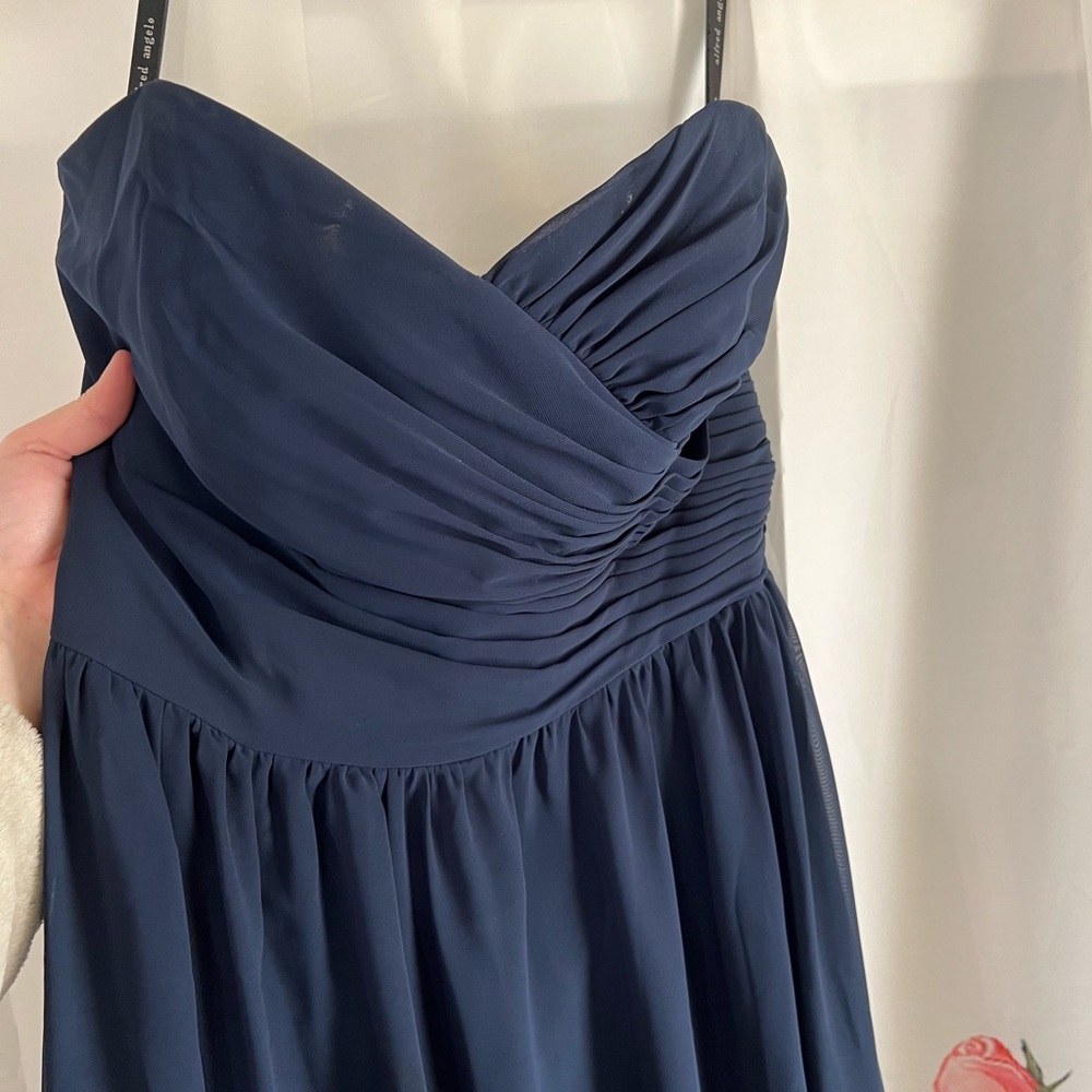 Alfred Angelo Strapless Navy Cocktail Dress